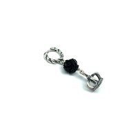 Boucle d'oreilles unique Madame Black in Argent  MBORRNCORM-01 - MBORRNCORM-01